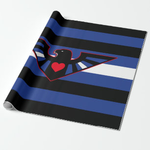 Leder-Adler-Stolzflagge Geschenkpapier