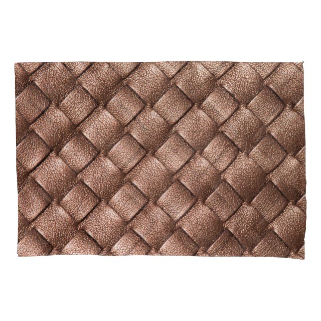 Leder aus Holz, Bronzefarben. Kissenbezug (Vorderseite)