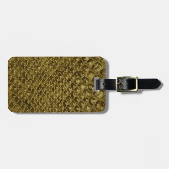 Leder-Blick-Gepäckanhänger Browns Snakeskin Gepäckanhänger (Vorderseite horizontal)