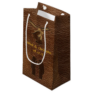 Leder-Blick Hochzeit Kleine Geschenktüte