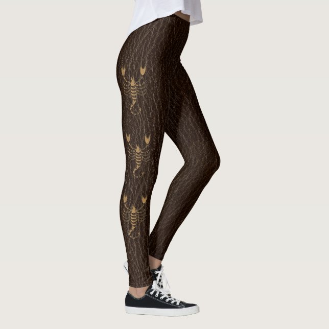 Leder-Blick Skorpion Leggings (Rechts)