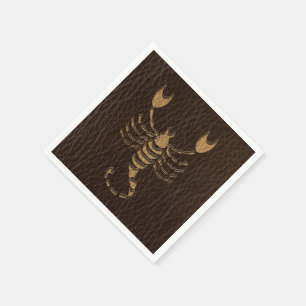 Leder-Blick Skorpion Serviette