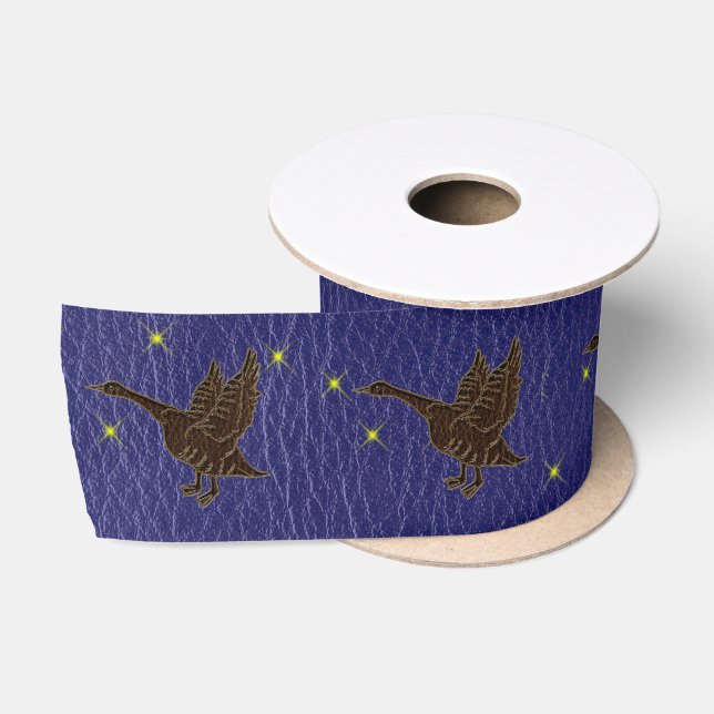 Leder-Blick Ureinwohner-Tierkreis-Gans Satinband (Spule)