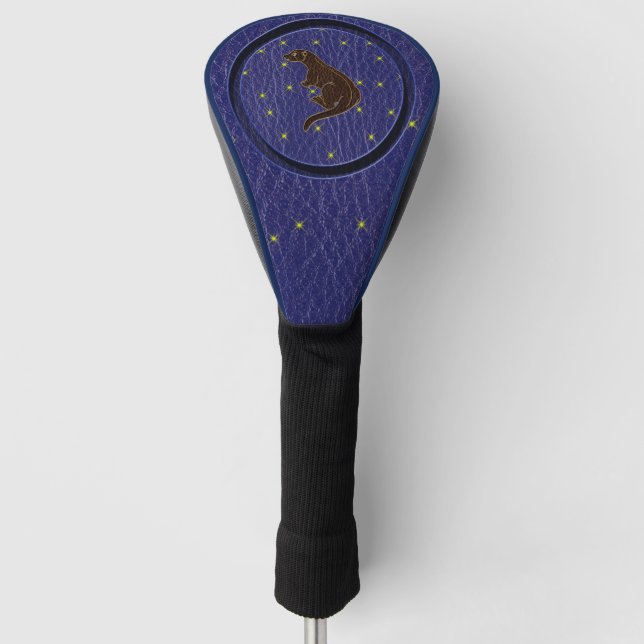 Leder-Blick Ureinwohner-Tierkreis-Otter Golf Headcover (Vorderseite)