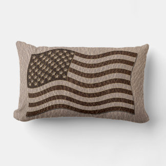 Leder-Blick USA-Flagge weich Lendenkissen