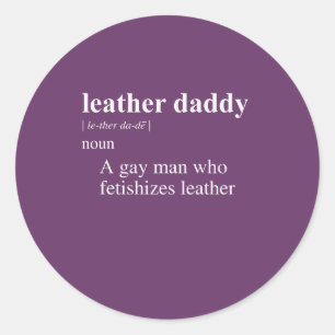 LEDER-DADDY-DEFINITION RUNDER AUFKLEBER