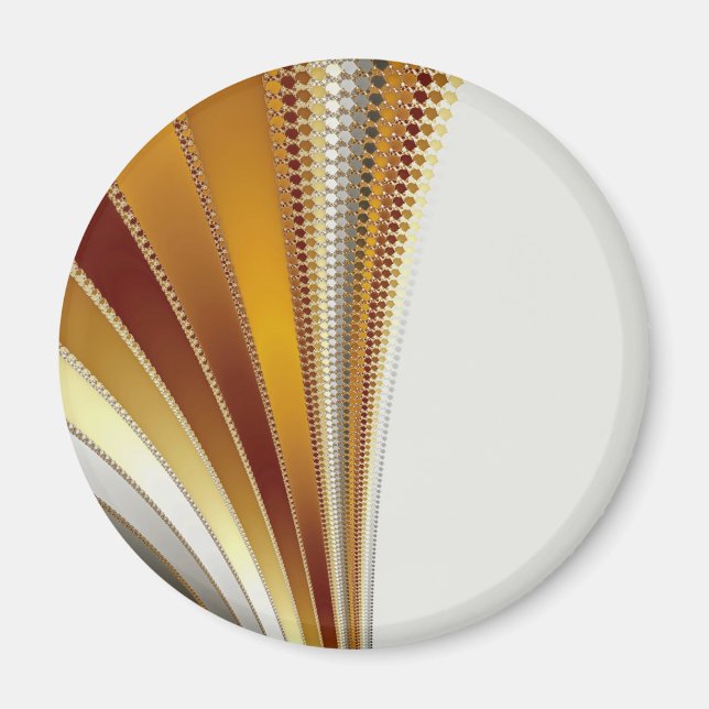 Leder - Fraktal Magnet (Vorne)