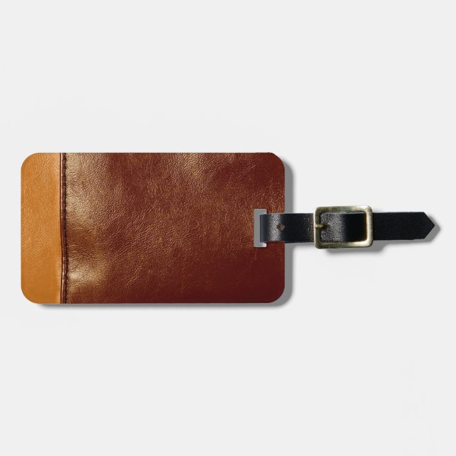 Leder Gepäckanhänger (Vorderseite horizontal)