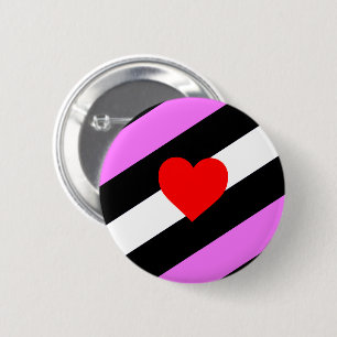 Leder-Girl-Pride-Flagge Button