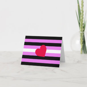 Leder-Girl-Pride-Flagge Dankeskarte