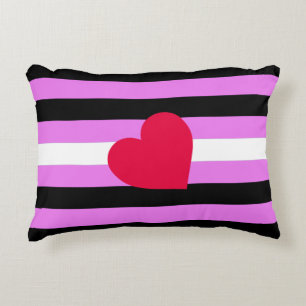 Leder-Girl-Pride-Flagge Dekokissen