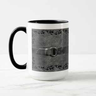 Leder & Gürtel Silber Grau Tasse