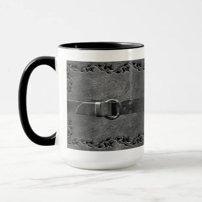 Leder & Gürtel Silber Grau Tasse (Links)