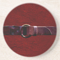 Leder & Gürtel, Untersetzer aus Rotem Sandstein