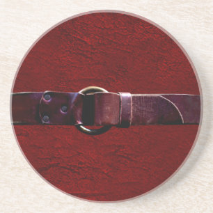 Leder & Gürtel, Untersetzer aus Rotem Sandstein