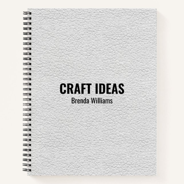 Leder-Image-Notebook mit weißem Imitat Notizbuch (Vorderseite)