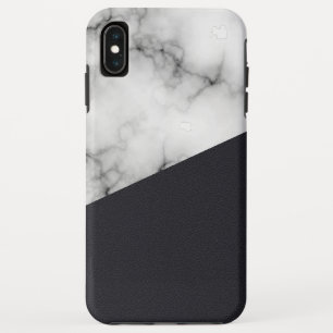 Leder-Marmor mit Monogramm Case-Mate iPhone Hülle
