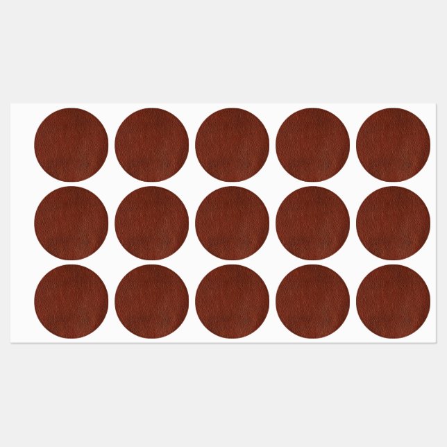 Leder Medium Circle Waterproof Label (1,5") Etiketten (Blatt)