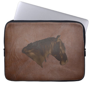 Leder mit 2D-Foto-gesampelten Imitaten mit 2D-Pfer Laptopschutzhülle