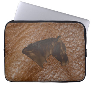 Leder mit 2D-Foto-gesampelten Imitaten mit 2D-Pfer Laptopschutzhülle