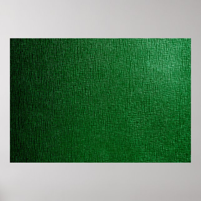 Leder mit abstraktem Muster in grüner Farbe. Abst Poster (Vorne)