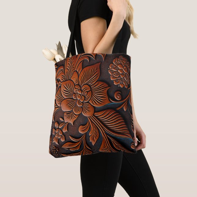 Leder mit Prägedruck Tasche (Von Nahem)