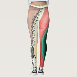 Leder mit Zipper-Design Leggings