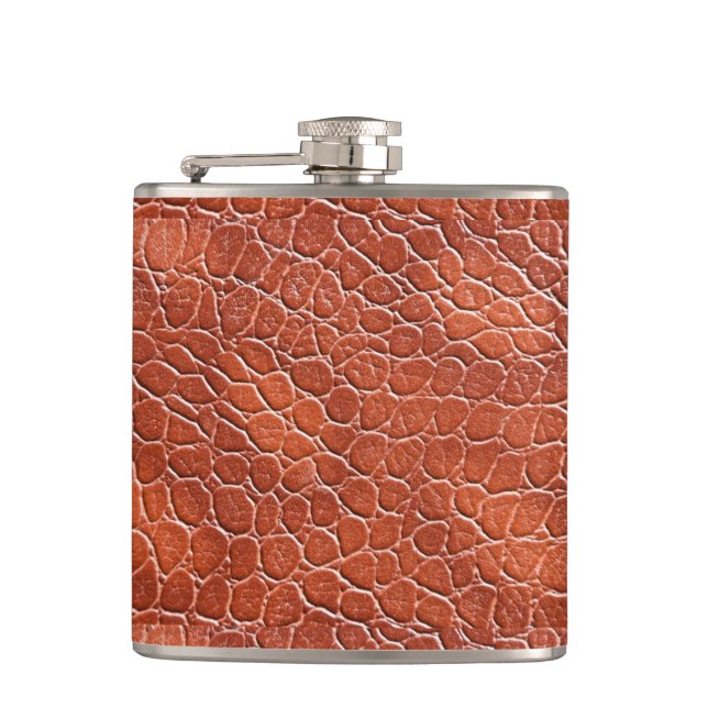 Leder Muster Flachmann (Vorderseite)