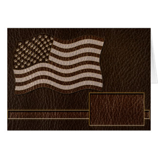 Leder-Optik USA-Flagge Dunkel