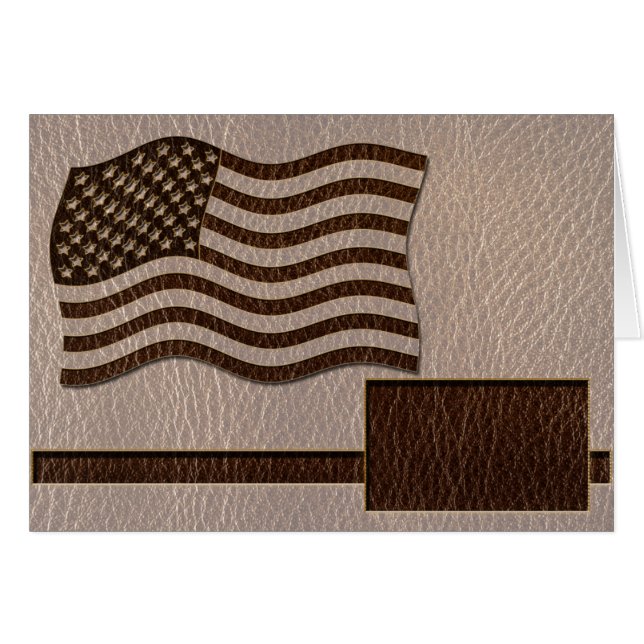 Leder-Optik USA-Flagge Soft (Vorderseite (Horizontal))