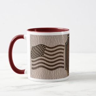 Leder-Optik USA-Flagge Soft Tasse