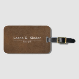Leder | Personalisierter Name & Beruf Gepäckanhänger