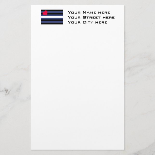 Leder-Pride-Flagge Briefpapier (Vorderseite)