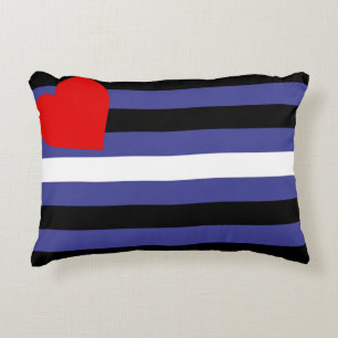 Leder-Pride-Flagge Dekokissen