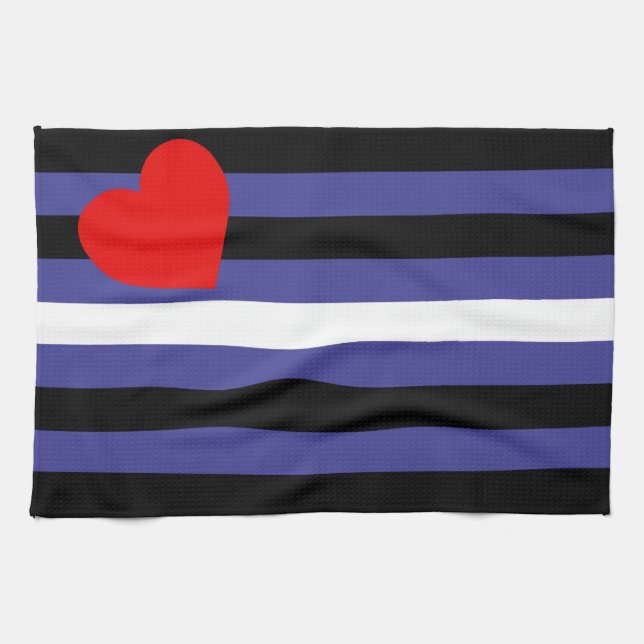 Leder-Pride-Flagge Geschirrtuch (Horizontal)