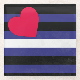 Leder-Pride-Flagge Glasuntersetzer