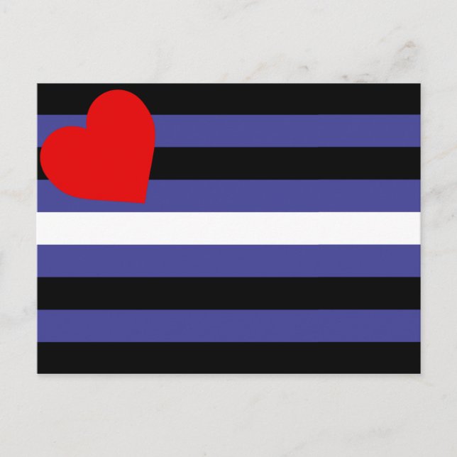 Leder-Pride-Flagge Postkarte (Vorderseite)