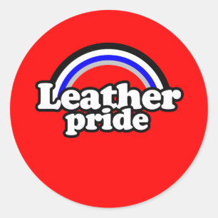 Leder-Pride-Flagge Runder Aufkleber
