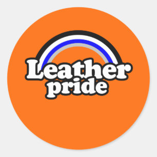 Leder-Pride-Flagge Runder Aufkleber