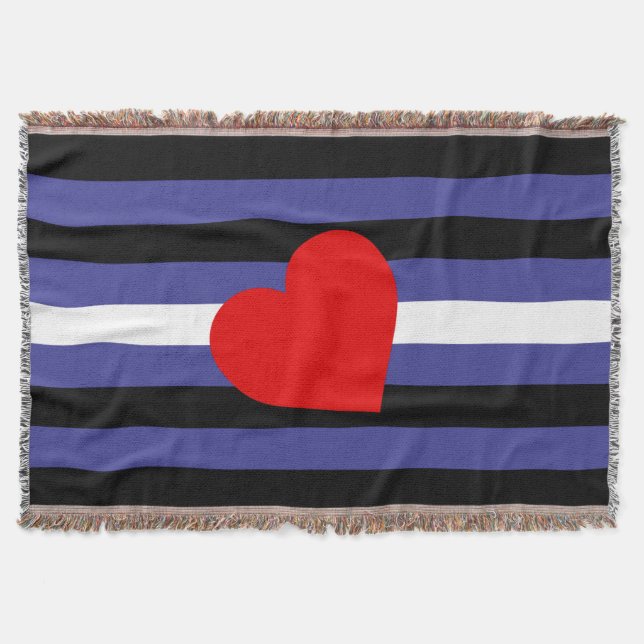 Leder-Pride-Flagge und Herz Decke (Vorderseite)