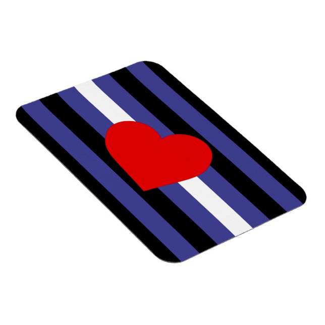 Leder-Pride-Flagge und Herz Magnet (Rechte Seite)