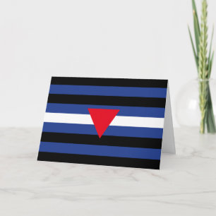 Leder Queer Pride-Flagge Feiertagskarte