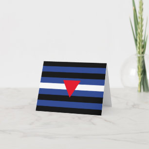 Leder Queer Pride-Flagge Karte