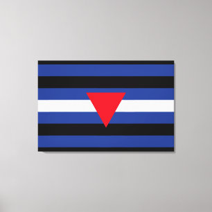 Leder Queer Pride-Flagge Leinwanddruck