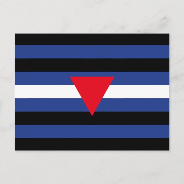 Leder Queer Pride-Flagge Postkarte (Vorderseite)