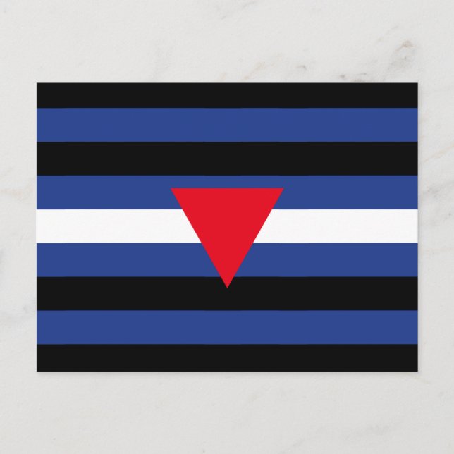Leder Queer Pride-Flagge Postkarte (Vorderseite)