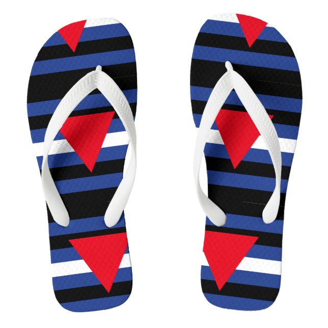 Leder Queer Stolz Flip Flops (Fußbett)