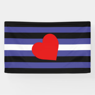 Leder-Stolzflagge und Herz Banner