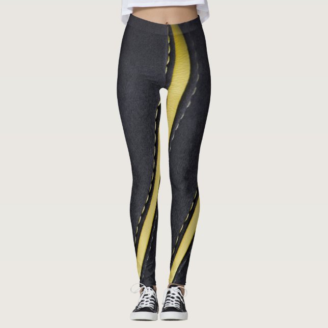 Leder und Wildleder Leggings (Vorderseite)