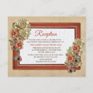 Leder & Wildleder Textur Empfang Einladung